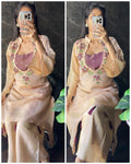 Floral Handwork Organza Co-ord Set for Women (RRRD48)