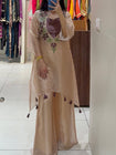 Floral Handwork Organza Co-ord Set for Women (RRRD48)