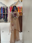 Floral Handwork Organza Co-ord Set for Women (RRRD48)