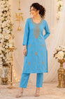 Designer Gold Work Kurta Pant Set for Women (RRRD50)