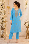 Designer Gold Work Kurta Pant Set for Women (RRRD50)
