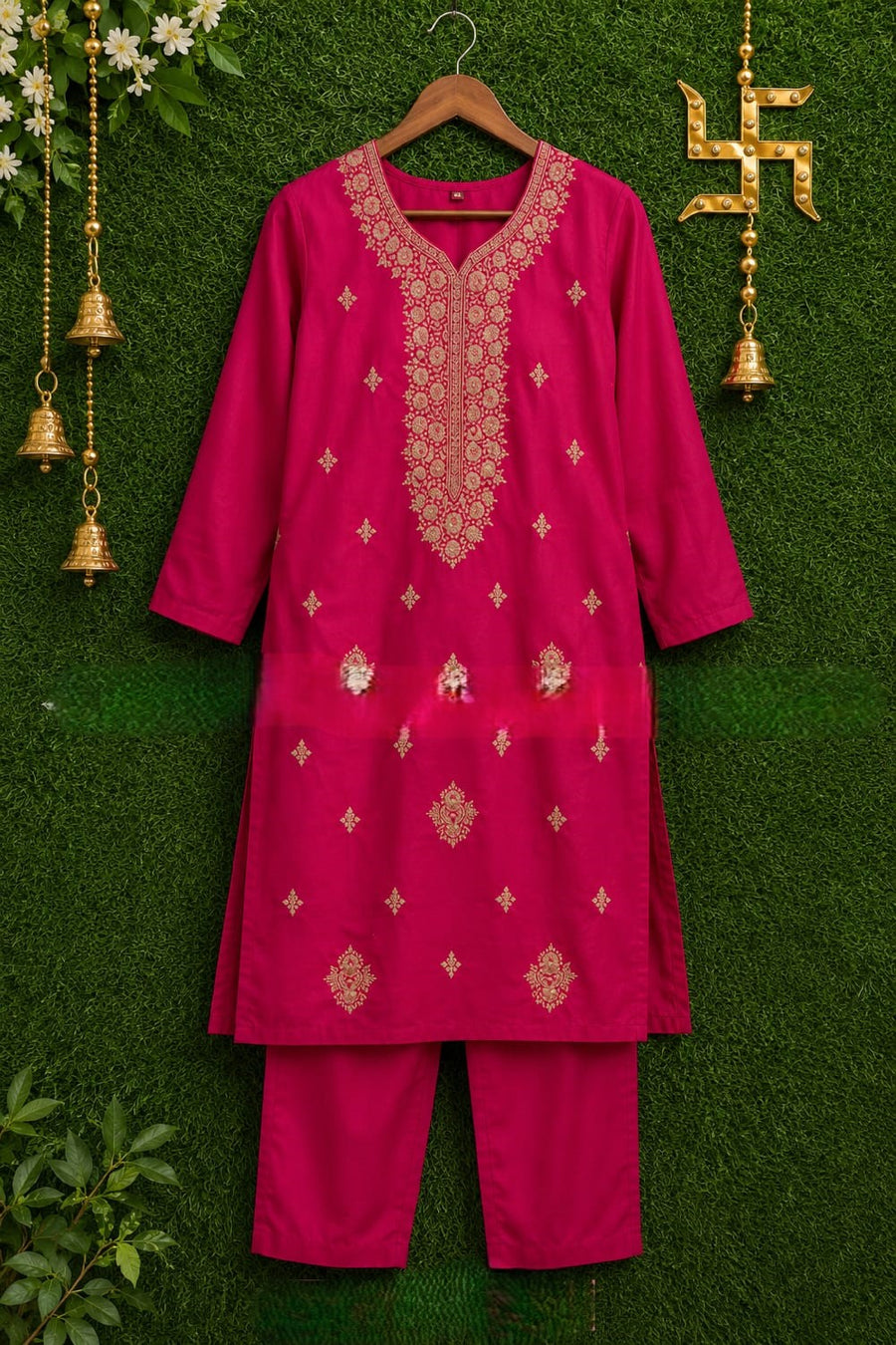 Designer Gold Work Kurta Pant Set for Women (RRRD50)