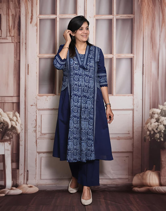 Paisley Grace Cotton Kurta Pant Set (RD58)