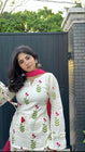 Rosette Floral Kurta Palazzo Dupatta Set (RD61)