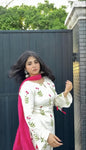 Rosette Floral Kurta Palazzo Dupatta Set (RD61)