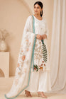 Royal Peacock Embroidered White Suit Set🤍🦚 (RRRD53)