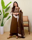 Elegant Bandhani Print Straight Suit Set with Dupatta (SWSK68)