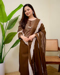 Elegant Bandhani Print Straight Suit Set with Dupatta (SWSK68)