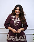 Premium Embroidered Cotton Co-Ord Set for Women (SWSK72)