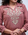 Premium Embroidered Cotton Co-Ord Set for Women (SWSK72)