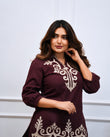 Premium Embroidered Cotton Co-Ord Set for Women (SWSK72)