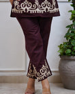 Premium Embroidered Cotton Co-Ord Set for Women (SWSK72)
