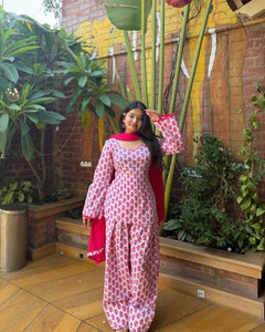 White & Pink Ethnic Suit Set (RS01)