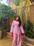 White & Pink Ethnic Suit Set (RS01)