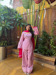 White & Pink Ethnic Suit Set (RS01)