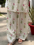 Women's Premium Cotton Farsi Salwar Suit Set with Floral Print & Dupatta (RS02)