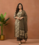 Beige & Brown Ethnic Suit Set (RS03)