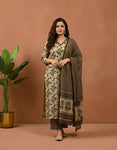 Beige & Brown Ethnic Suit Set (RS03)