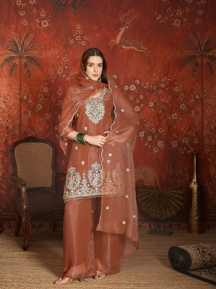 ✨ Premium Embroidered Sharara Set ✨ (RRRD60)