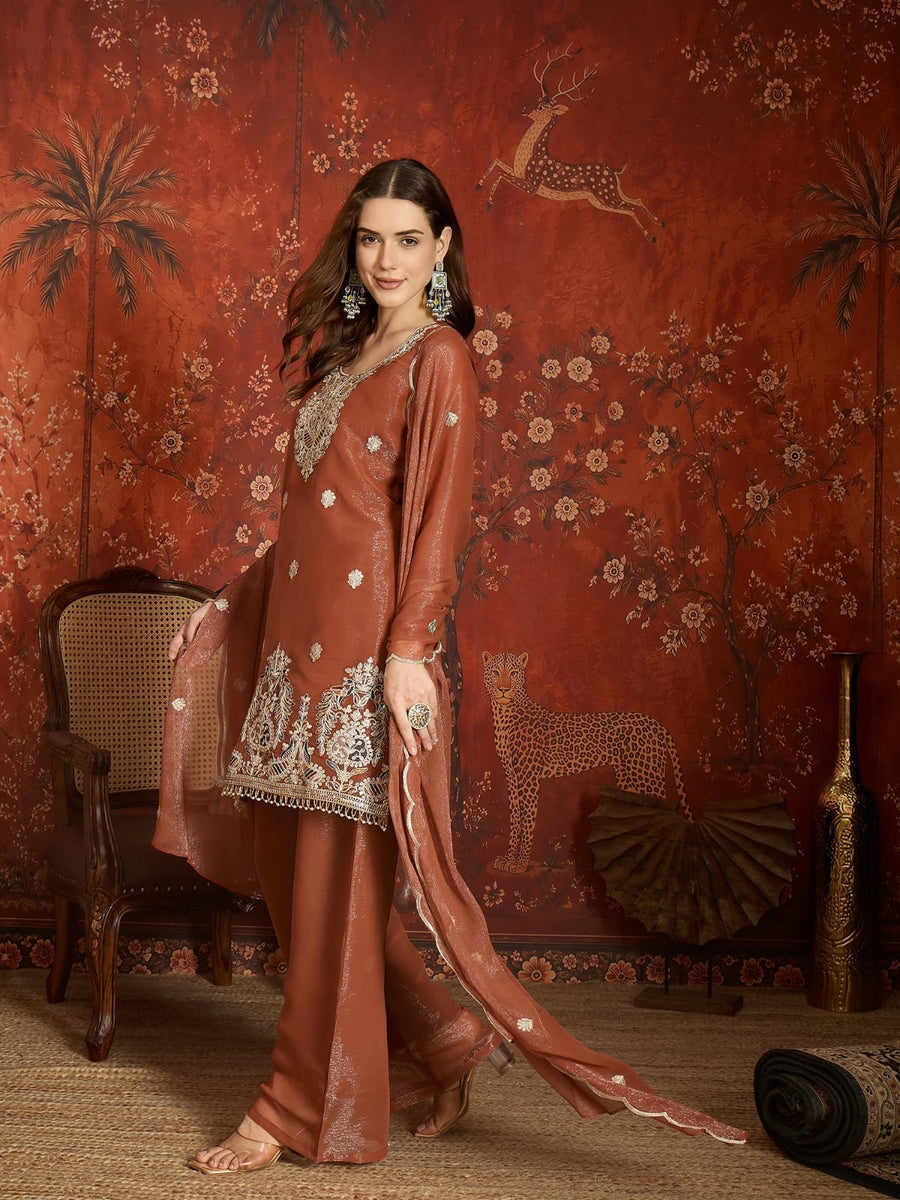 ✨ Premium Embroidered Sharara Set ✨ (RRRD60)