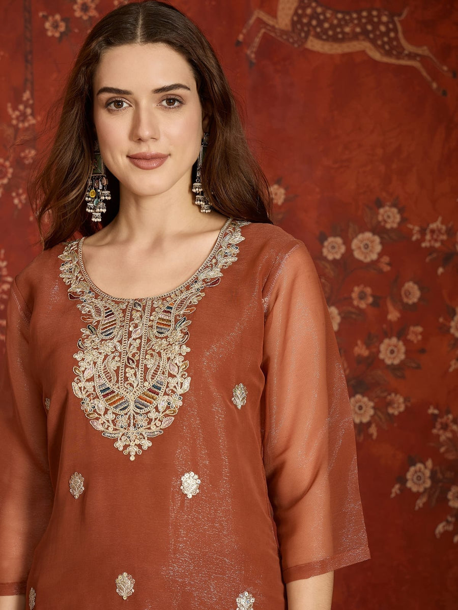 ✨ Premium Embroidered Sharara Set ✨ (RRRD60)