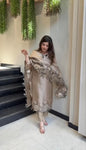 DESIGNER EMBROIDERED CUT WORKED SUIT* ⁠(RD72)