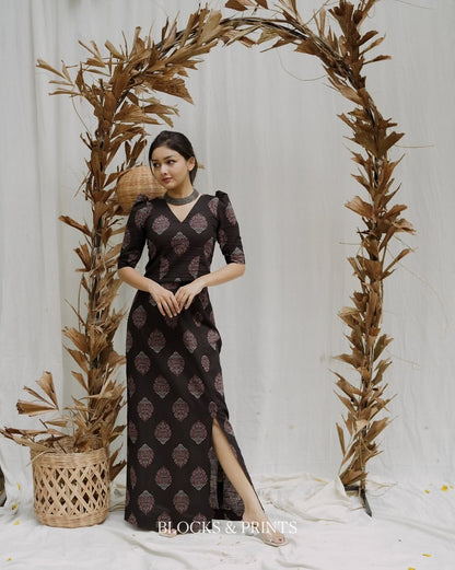 Elegant Block Print Co-Ord Set for Women (RS05)