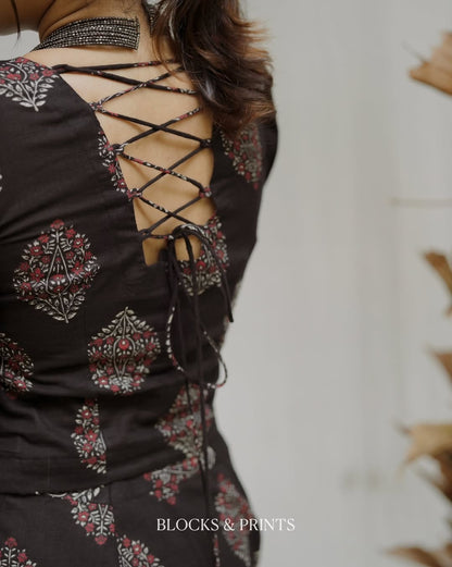 Elegant Block Print Co-Ord Set for Women (RS05)