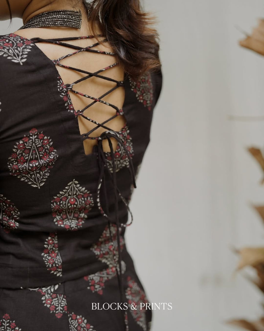 Elegant Block Print Co-Ord Set for Women (RS05)