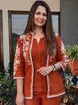 Embroidered Cotton Flex Co-Ord Set for Women (SWSK71)
