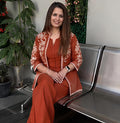 Embroidered Cotton Flex Co-Ord Set for Women (SWSK71)