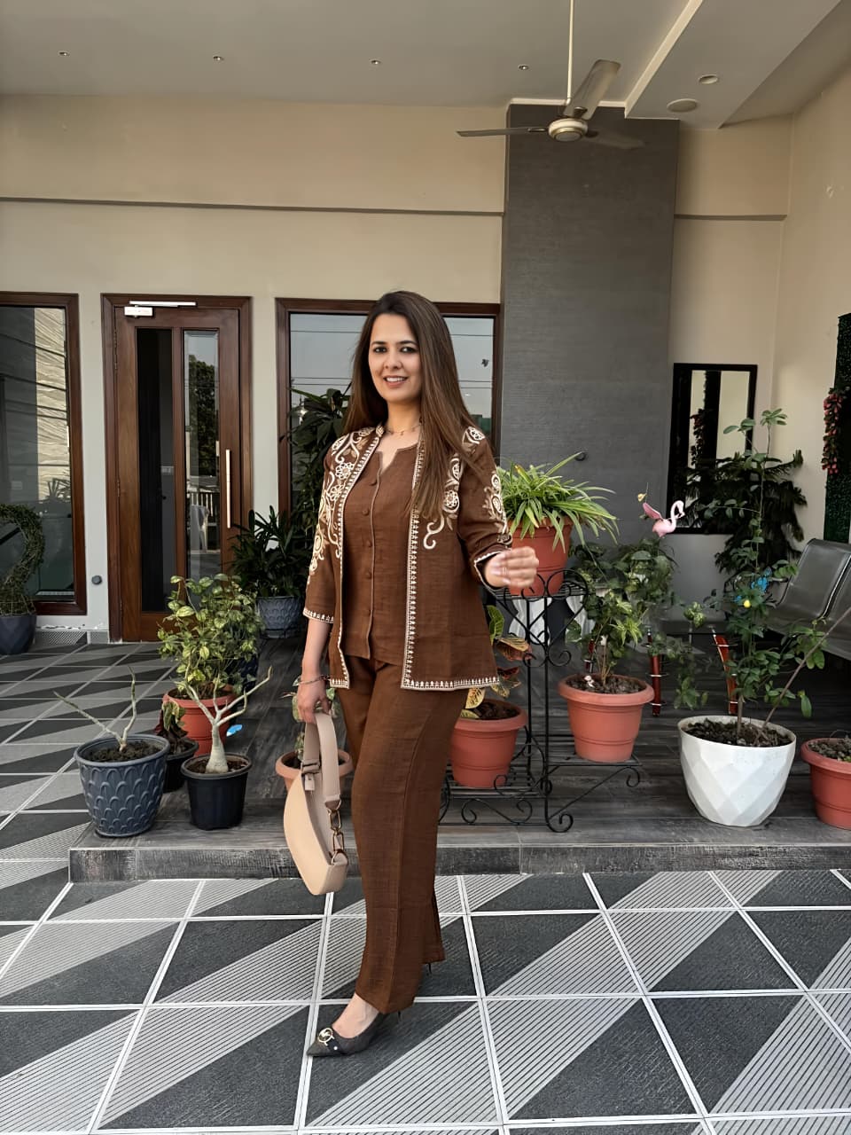 Embroidered Cotton Flex Co-Ord Set for Women (RS04)