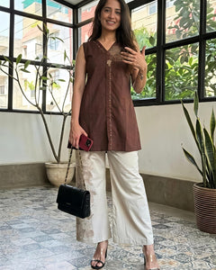 Elegant Embroidered Kurta Palazzo Set (CJ06)