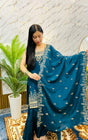 Royal Embroidered Peplum Sharara Set with Dupatta (RRRD62)