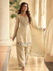 Elegant Embroidered Chikankari Suit Set with Dupatta (RRRD63)