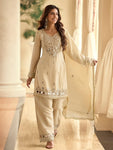 Elegant Embroidered Chikankari Suit Set with Dupatta (RRRD63)