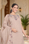 Elegant Embroidered Cotton 3-Piece Suit Set with Dupatta (RD74)