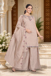 Elegant Embroidered Cotton 3-Piece Suit Set with Dupatta (RD74)