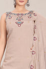 Elegant Embroidered Cotton 3-Piece Suit Set with Dupatta (RD74)