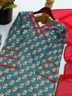 Teal Printed Kurta Palazzo Set with Contrast Dupatta (RS07)