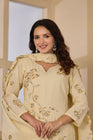 Elegant Floral Embroidered 3-Piece Suit Set (SWSK75)
