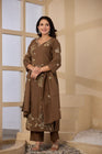 Elegant Floral Embroidered 3-Piece Suit Set (SWSK75)