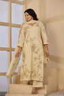 Elegant Floral Embroidered 3-Piece Suit Set (SWSK75)