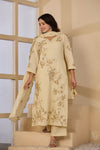 Elegant Floral Embroidered 3-Piece Suit Set (SWSK75)