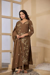 Elegant Floral Embroidered 3-Piece Suit Set (SWSK75)