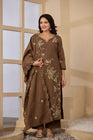 Elegant Floral Embroidered 3-Piece Suit Set (SWSK75)