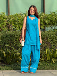 Solid Cotton Kurta Palazzo Set with Dupatta (RD76)