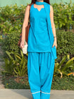 Solid Cotton Kurta Palazzo Set with Dupatta (RD76)