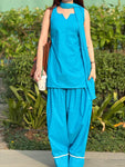 Solid Cotton Kurta Palazzo Set with Dupatta (RD76)