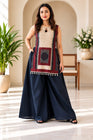 Printed Kurta Set with Wide-Leg Palazz (RD77)